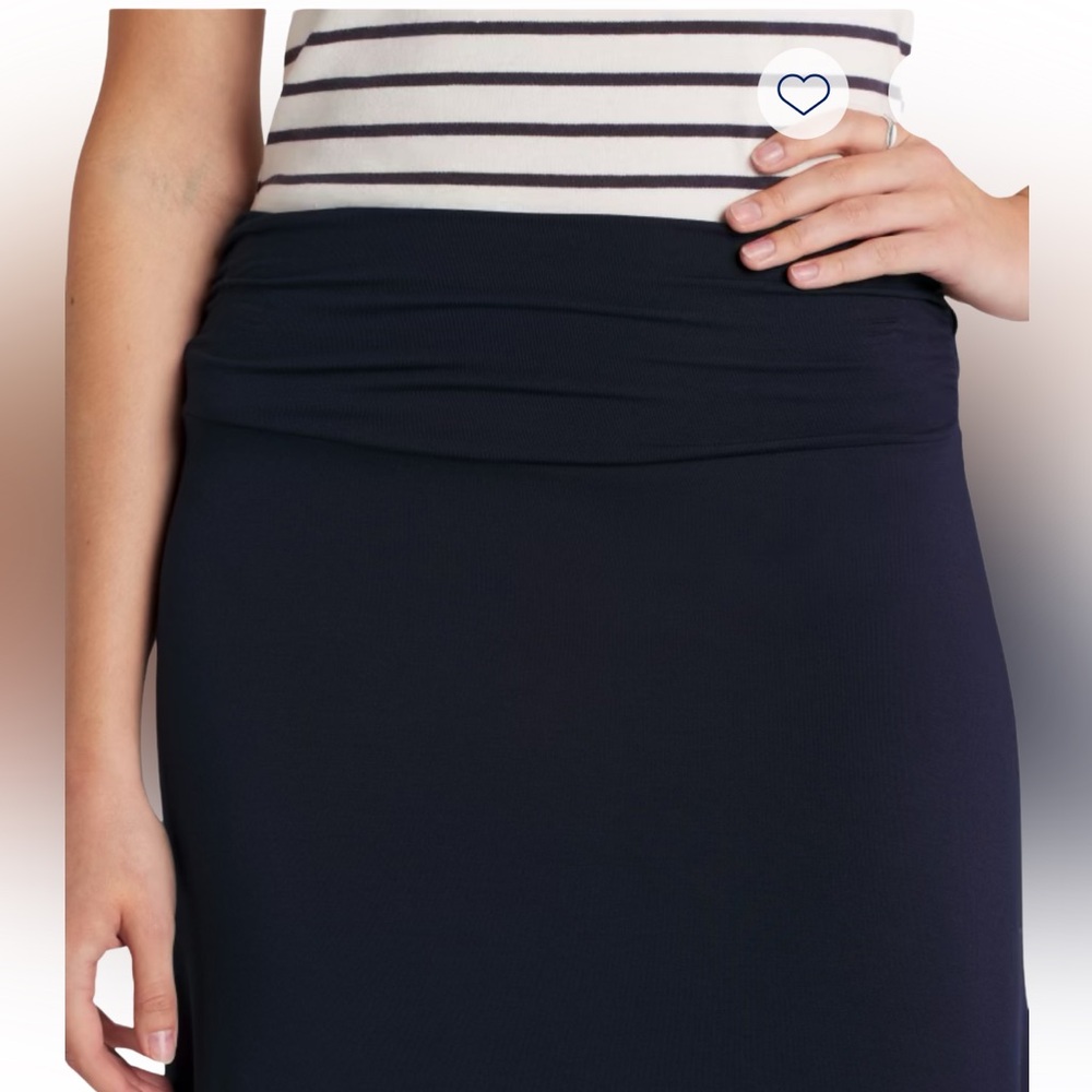 Market & Spruce Navy Knit Maxi Skirt - Picture 4 of 8